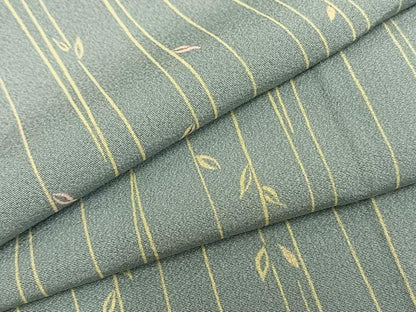 平和屋着物▽上質な小紋 単衣 蔦の葉文 正絹 逸品 AAAZ9204fy
