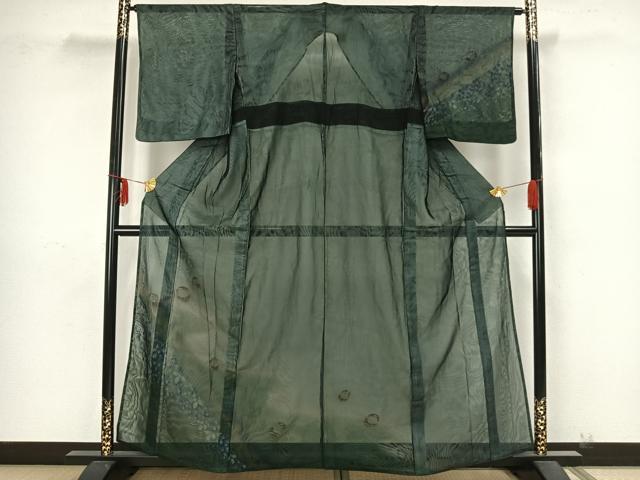 平和屋着物▽訪問着 無双 紗袷 紗×紗 手描き 萩文 水滴 金彩 正絹 逸品 AAAZ9205fy