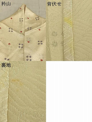 平和屋着物▽上質な小紋 単衣 鹿の子花文 正絹 逸品 AAAZ9210fy