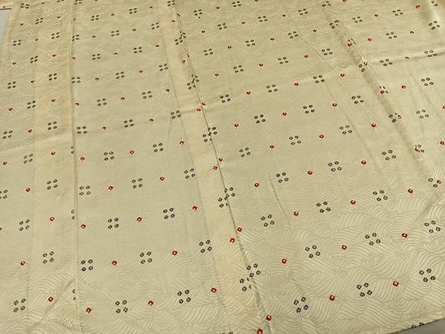 平和屋着物▽上質な小紋 単衣 鹿の子花文 正絹 逸品 AAAZ9210fy
