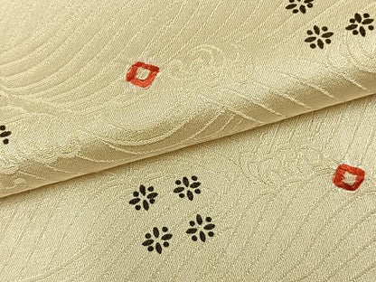 平和屋着物▽上質な小紋 単衣 鹿の子花文 正絹 逸品 AAAZ9210fy