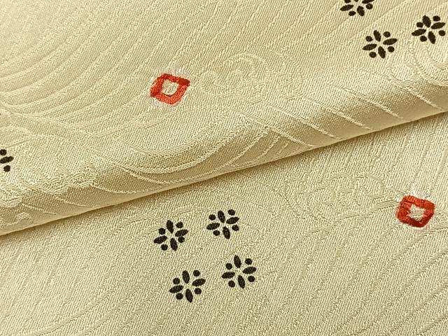 平和屋着物▽上質な小紋 単衣 鹿の子花文 正絹 逸品 AAAZ9210fy
