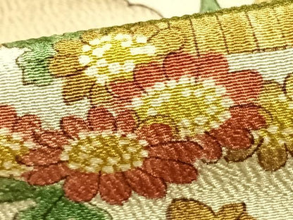 平和屋着物▽上質な小紋 単衣 風景花文 正絹 逸品 AAAZ9211fy