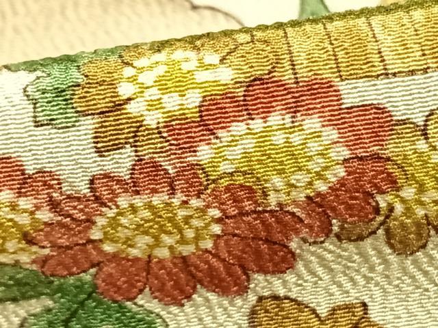 平和屋着物▽上質な小紋 単衣 風景花文 正絹 逸品 AAAZ9211fy