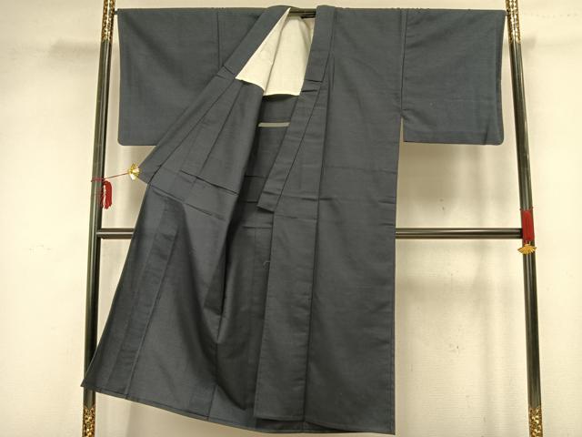 平和屋着物▽男性 紬 単衣 褐返色 正絹 逸品 AAAZ9212fy