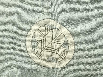 平和屋着物▽訪問着　単衣　駒刺繍　菱文　銀彩　三越扱い　正絹　逸品　AAAZ9214fy