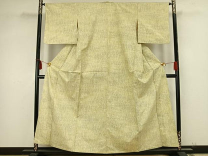 平和屋着物▽上質な紬 単衣 抽象文様 正絹 逸品 AAAZ9216fy