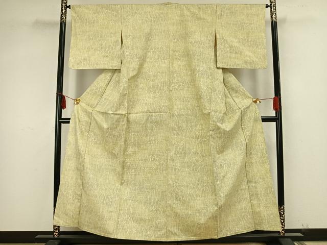 平和屋着物▽上質な紬 単衣 抽象文様 正絹 逸品 AAAZ9216fy