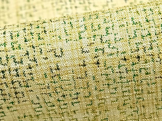 平和屋着物▽上質な紬 単衣 抽象文様 正絹 逸品 AAAZ9216fy