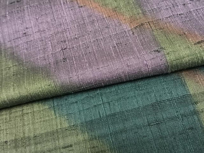 平和屋着物▽生紬 単衣 斜縞 正絹 逸品 AAAZ9218fy