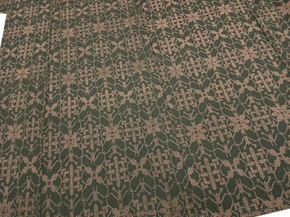 平和屋着物▽本塩沢 単衣 幾何学文様 正絹 逸品 AAAZ9221fy
