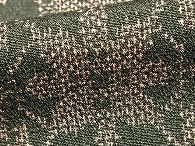 平和屋着物▽本塩沢 単衣 幾何学文様 正絹 逸品 AAAZ9221fy