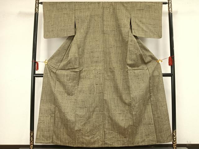 平和屋着物▽上質な紬 単衣 霞文 正絹 逸品 未使用 AAAZ9225fy