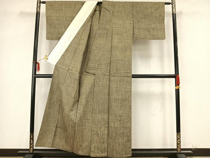平和屋着物▽上質な紬 単衣 霞文 正絹 逸品 未使用 AAAZ9225fy