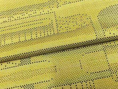 平和屋着物▽本場大島紬 単衣 7マルキ エ霞文 正絹 逸品 未使用 AAAZ9233fy