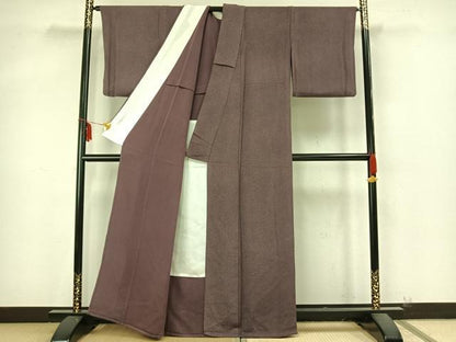 平和屋着物▽江戸小紋 彫士：住田双光・染士：服部光擴 単衣 本草木染 鮫小紋柄 反端付き 正絹 逸品 AAAZ9236fy