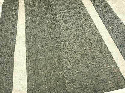 平和屋着物▽上質な紬 単衣 麻の葉文様 正絹 逸品 未使用 AAAZ9238fy