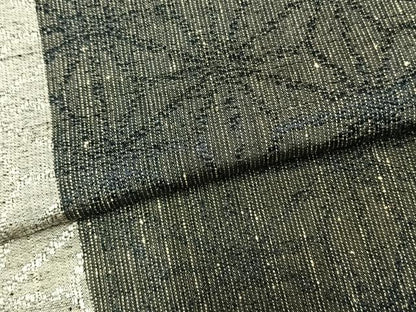 平和屋着物▽上質な紬 単衣 麻の葉文様 正絹 逸品 未使用 AAAZ9238fy