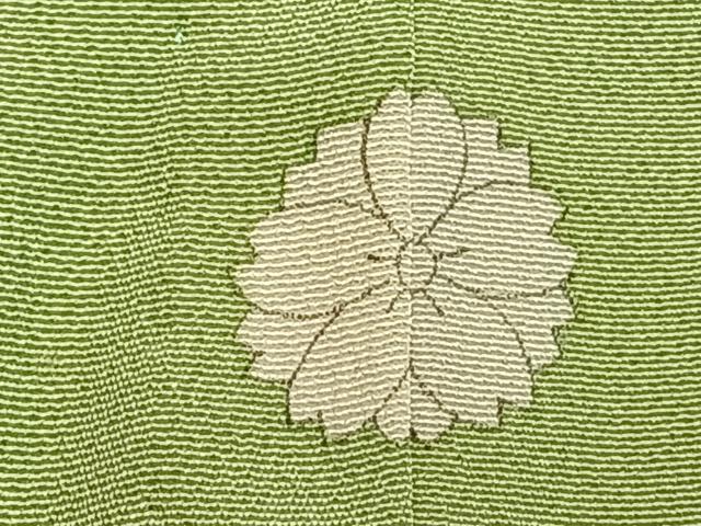 平和屋着物▽上質な色無地 単衣 若菜色 正絹 逸品 AAAZ9241fy