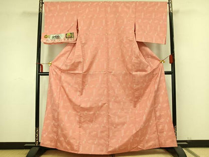 平和屋着物▽本場琉球絣 単衣 紬 大城誠光 手織 証紙付き 正絹 逸品 AAAZ9242fy