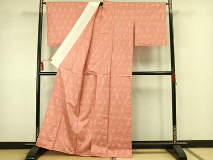 平和屋着物▽本場琉球絣 単衣 紬 大城誠光 手織 証紙付き 正絹 逸品 AAAZ9242fy