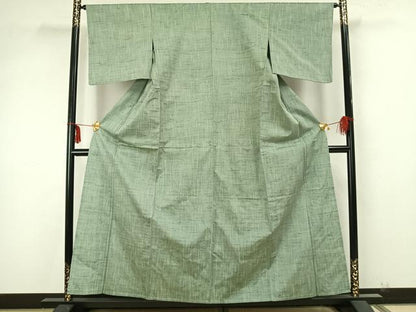 平和屋着物▽上質な紬 単衣 霞文 正絹 逸品 AAAZ9243fy