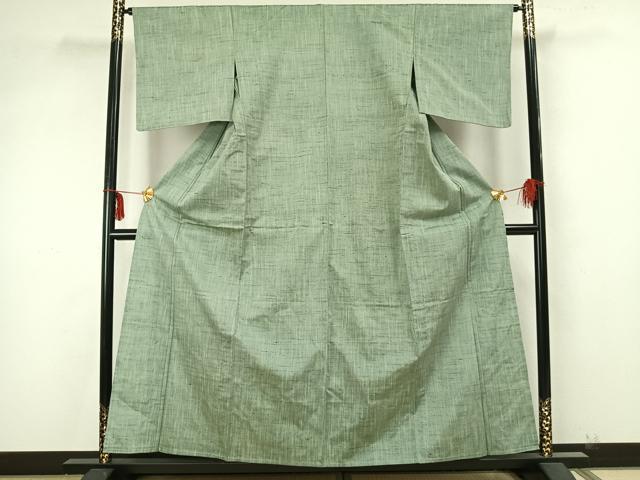 平和屋着物▽上質な紬 単衣 霞文 正絹 逸品 AAAZ9243fy