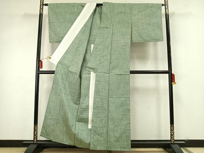 平和屋着物▽上質な紬 単衣 霞文 正絹 逸品 AAAZ9243fy