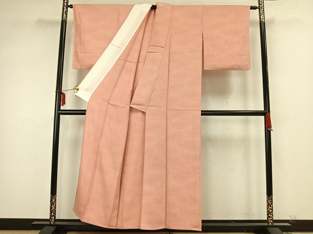 平和屋着物▽上質な小紋　単衣　芝文　暈し染め　正絹　逸品　AAAZ9244fy