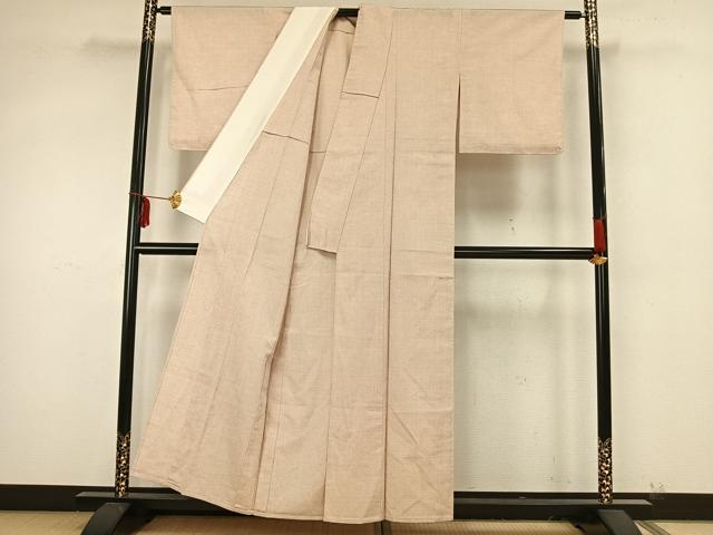 平和屋着物▽本塩沢 単衣 蚊絣 正絹 逸品 AAAZ9246fy