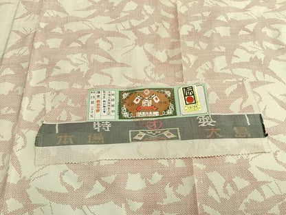 平和屋着物▽本場大島紬 単衣 9マルキ 飛鳥文 岡江紬工場 証紙付き 正絹 逸品 AAAZ9252fy
