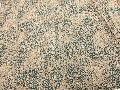 平和屋着物▽上質な小紋　単衣　花唐草文　鬼しぼ縮緬　正絹　逸品　未使用　AAAZ9254fy