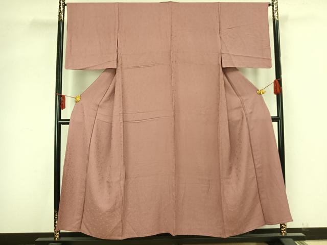 平和屋着物▽上質な色無地 単衣 唐草地紋 鴇浅葱色 正絹 逸品 AAAZ9255fy