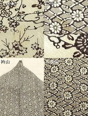 平和屋着物▽訪問着 単衣 型染め 草花文 正絹 逸品 AAAZ9265fy