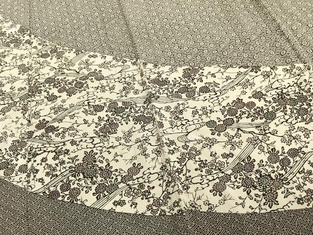 平和屋着物▽訪問着 単衣 型染め 草花文 正絹 逸品 AAAZ9265fy