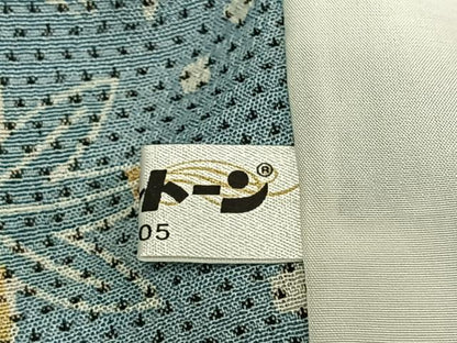 平和屋着物▽本塩沢 単衣 葉尽くし 正絹 逸品 AAAZ9271fy
