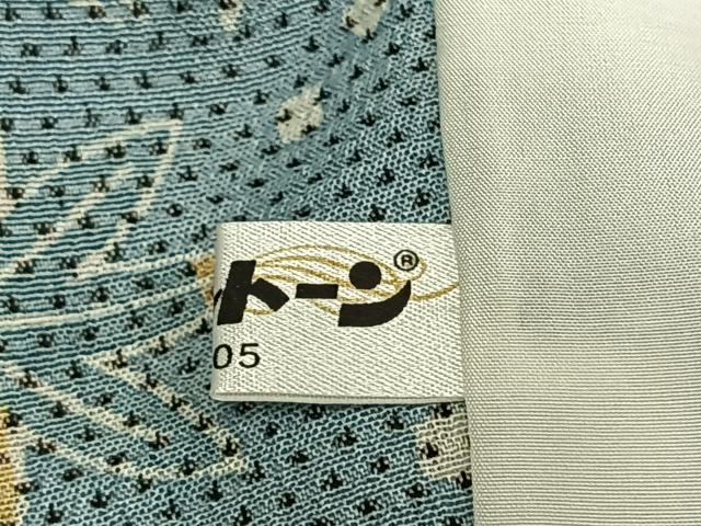 平和屋着物▽本塩沢 単衣 葉尽くし 正絹 逸品 AAAZ9271fy