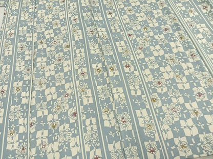 平和屋着物▽上質な小紋 単衣 市松花文 正絹 逸品 AAAZ9272fy