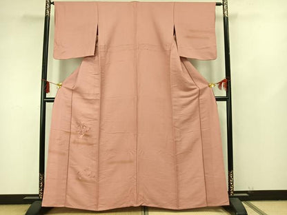 平和屋着物▽無地絵羽訪問着 単衣 総刺繍 扇面草花文 暈し染め 正絹 逸品 AAAZ9278fy