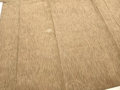 平和屋着物▽上質な紬 単衣 扇文 正絹 逸品 AAAZ9279fy