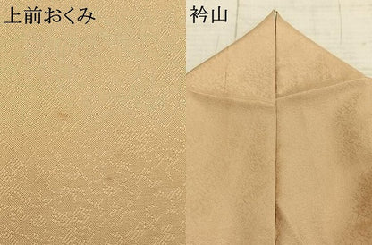 平和屋着物▽上質な色無地　単衣　飴色　正絹　逸品　AAAZ9280fy