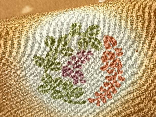平和屋着物▽小紋 単衣 花丸文 洗える着物 AAAZ9283fy