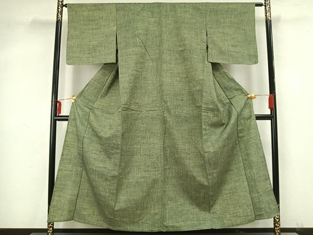 平和屋着物▽上質な紬 単衣 霞文 正絹 逸品 AAAZ9285fy