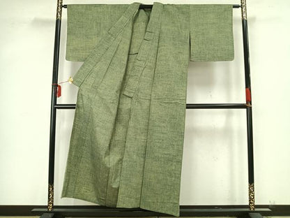平和屋着物▽上質な紬 単衣 霞文 正絹 逸品 AAAZ9285fy