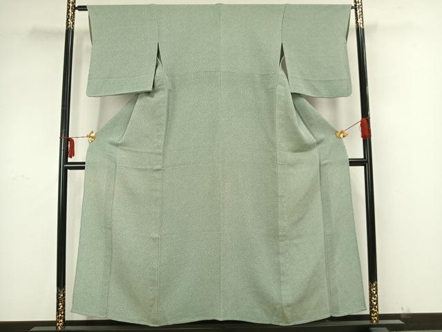 平和屋着物▽上質な小紋 単衣 あられ文 鬼しぼ縮緬 正絹 逸品 AAAZ9286fy