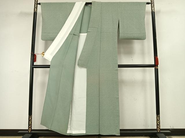 平和屋着物▽上質な小紋 単衣 あられ文 鬼しぼ縮緬 正絹 逸品 AAAZ9286fy