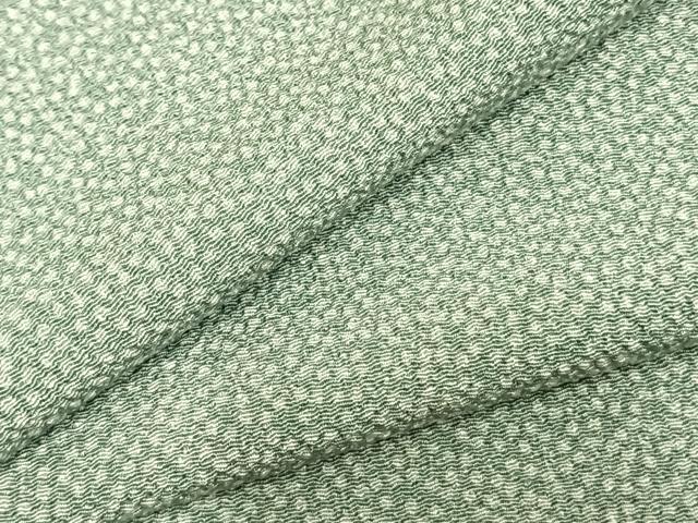 平和屋着物▽上質な小紋 単衣 あられ文 鬼しぼ縮緬 正絹 逸品 AAAZ9286fy