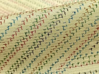 平和屋着物▽上質な紬 単衣 幾何学文様 正絹 逸品 AAAZ9287fy