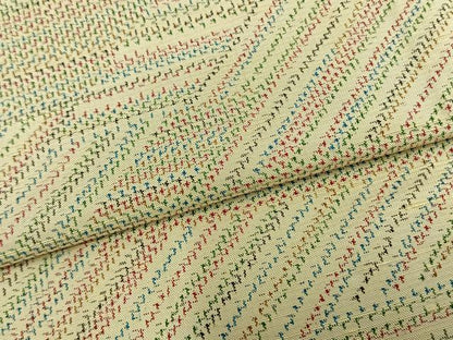 平和屋着物▽上質な紬 単衣 幾何学文様 正絹 逸品 AAAZ9287fy