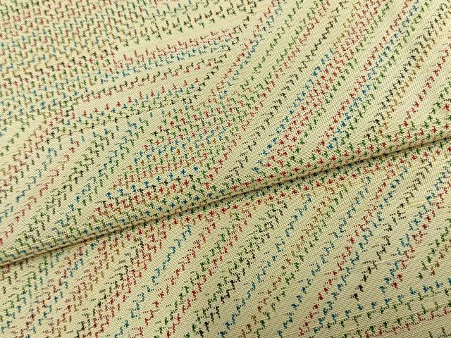 平和屋着物▽上質な紬 単衣 幾何学文様 正絹 逸品 AAAZ9287fy